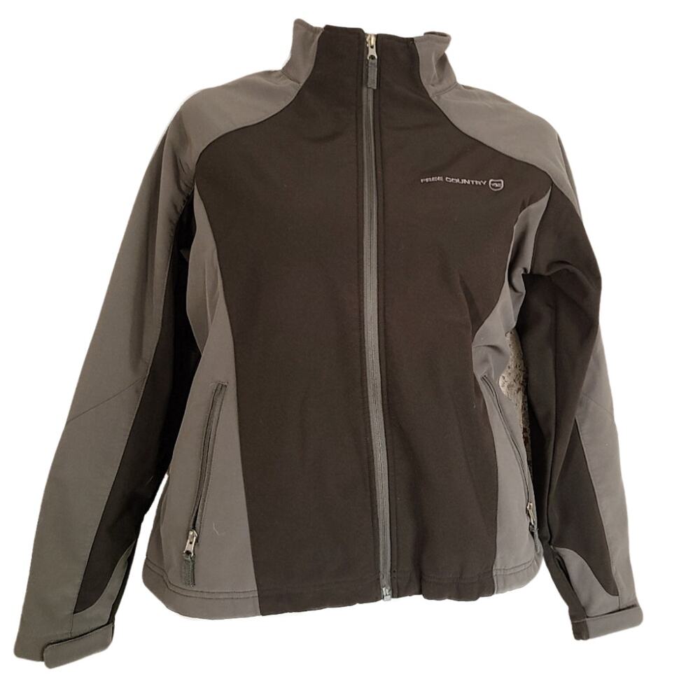 Free Country black gray full zip colorblock jacket size xl